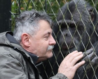 Viktor Ambrož a šimpanz Mango