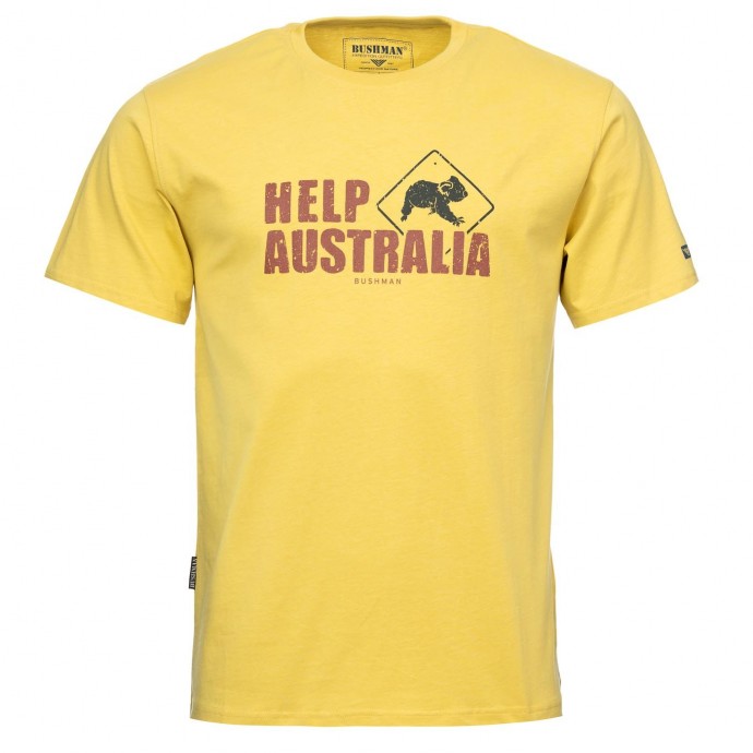 Bushman tričko Help Australia yellow M