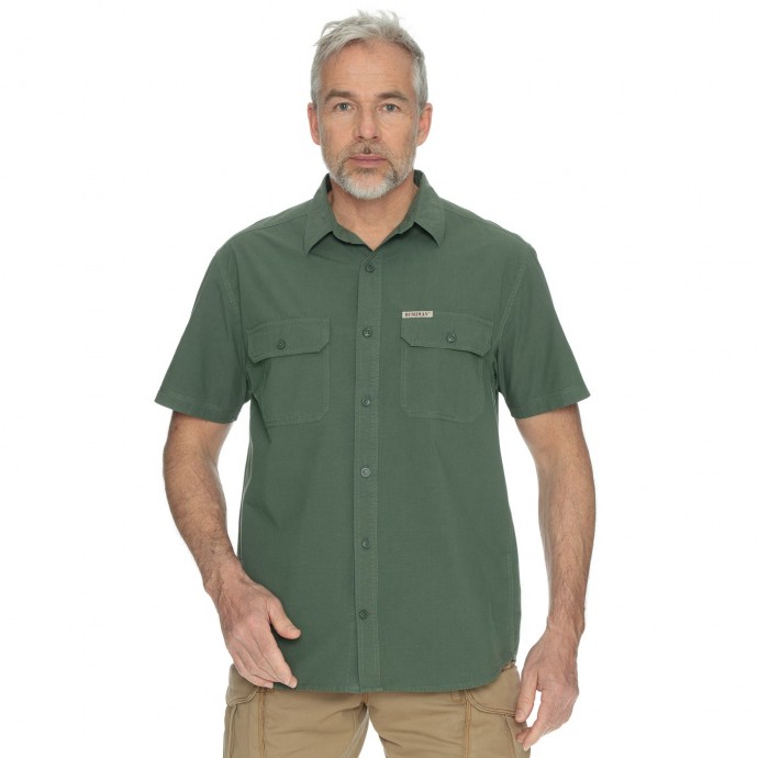 Bushman košile Well Short dark green XL