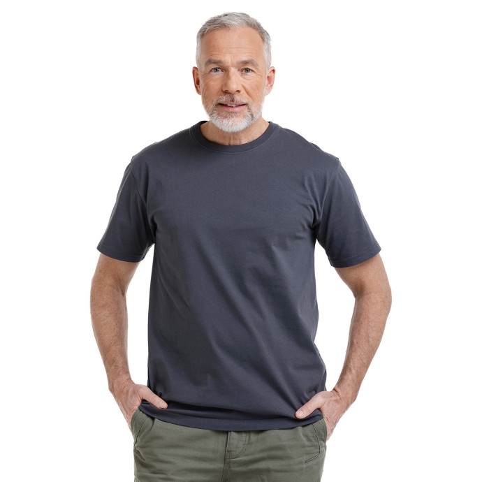 bushman pánské tričko basic tvavě šedé