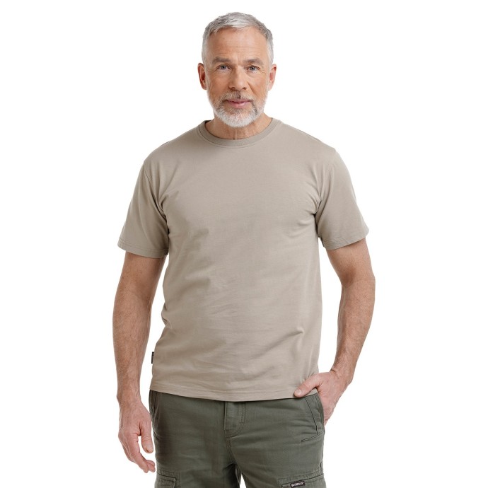 bushman pánské tričko basic pískově hnědé