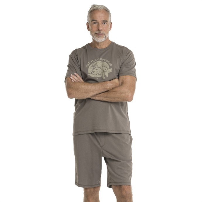 bushman pánské pyžamo hnědé