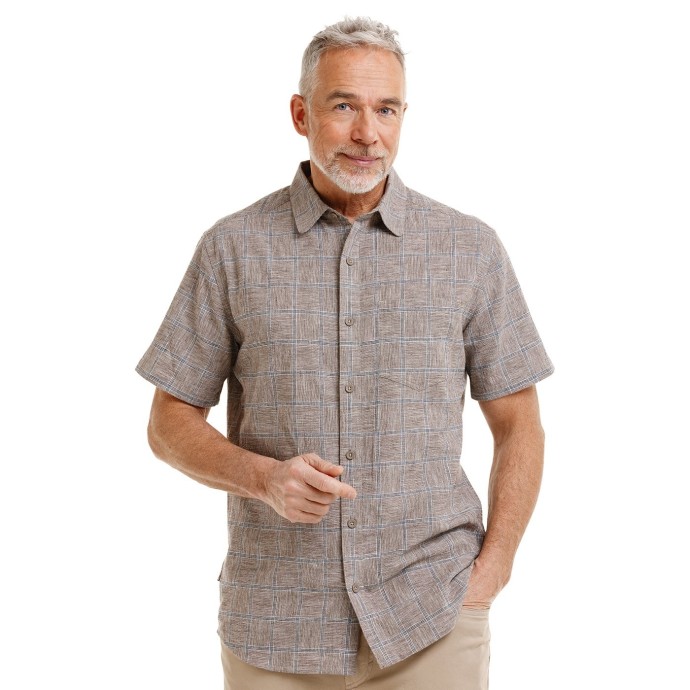 Bushman Pánská košile Kwame, hnědá