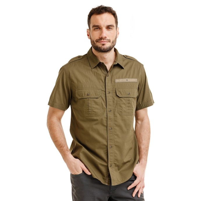 Bushman Pánská košile Major II, tmavá khaki