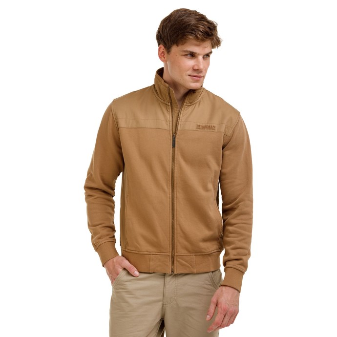 BUSHMAN Pánská mikina se stojáčkem Dorel, sandy brown
