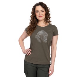 bushman dámské tričko zelené s gorilou Mobi