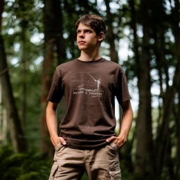 Bushman pánské tričko Matěj Houška tmavě hnědé