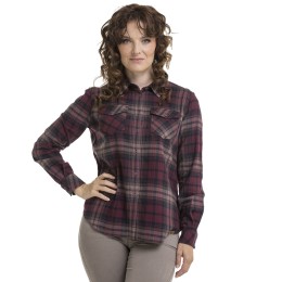 bushman dámská flanelová košile burgundy