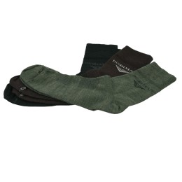 bushman pánské dámské vlněné ponožky Wool set černé zelené hnědě