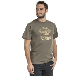 Bushman pánské tričko s kulatým výstřihem hnědé