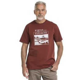 Bushman pánské tričko s kulatým výstřihem burgundy