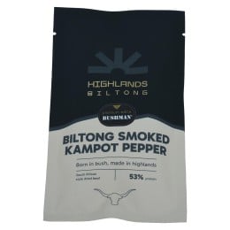 Bushman Biltong Smoked Kampot Pepper, sušené maso