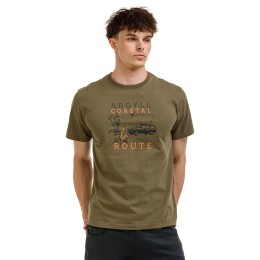 BUSHMAN Pánské bavlněné tričko Gillie, khaki