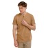 Pánské bavlněné henley tričko Gutu II, camel