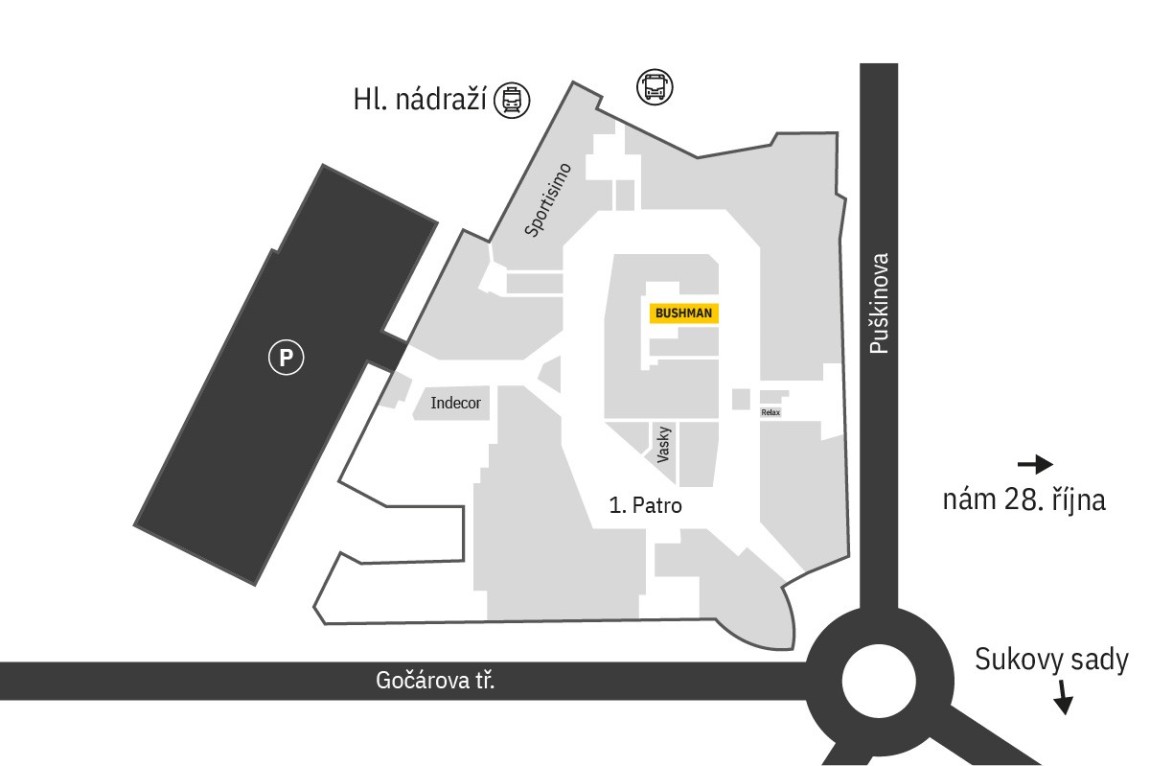 Najdete nás v 1. patře OC Aupark