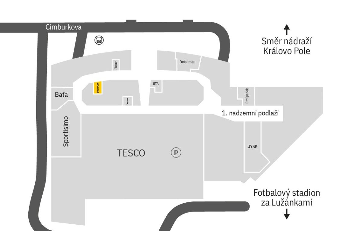 Najdete nás v 1. nadzemním podlaží NC Královo Pole