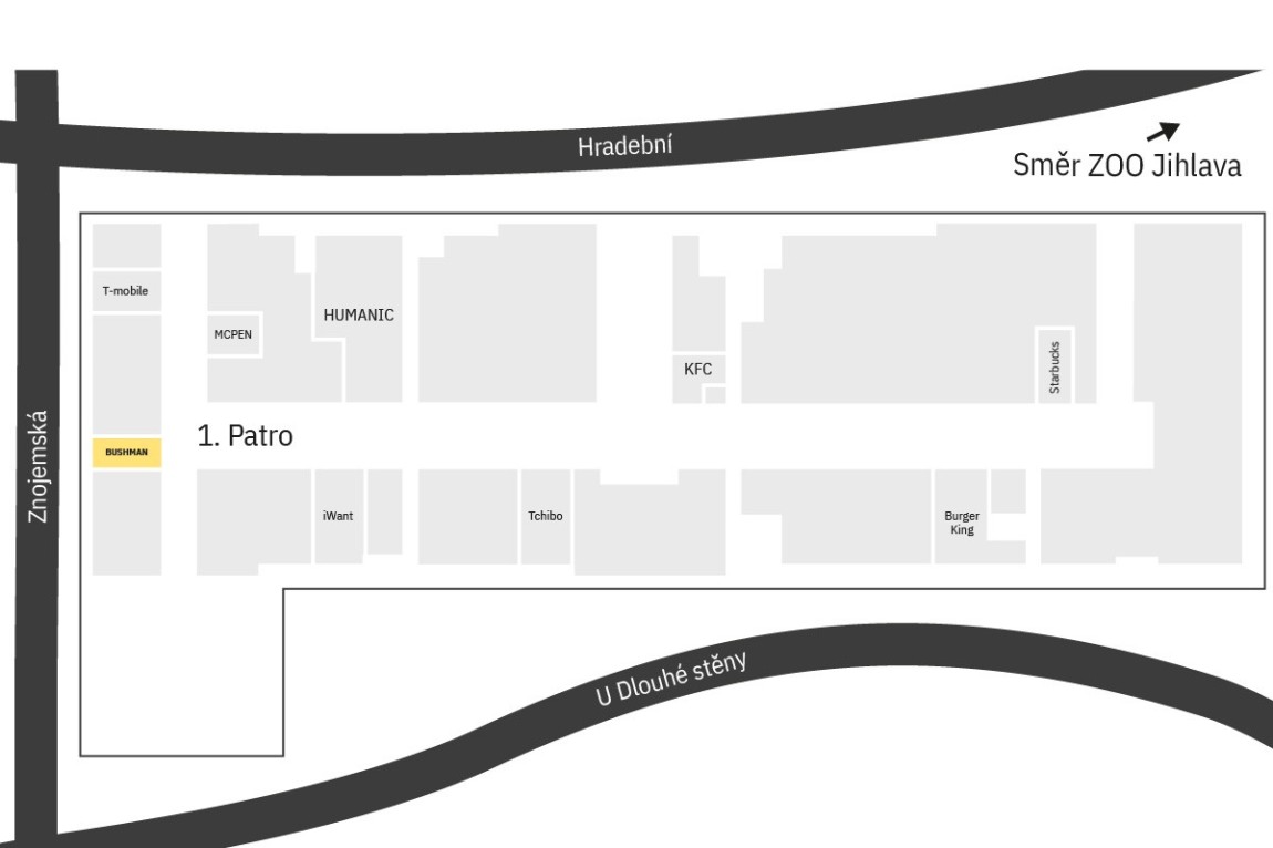 Najdeš nás v 1. patře OC City park Jihlava