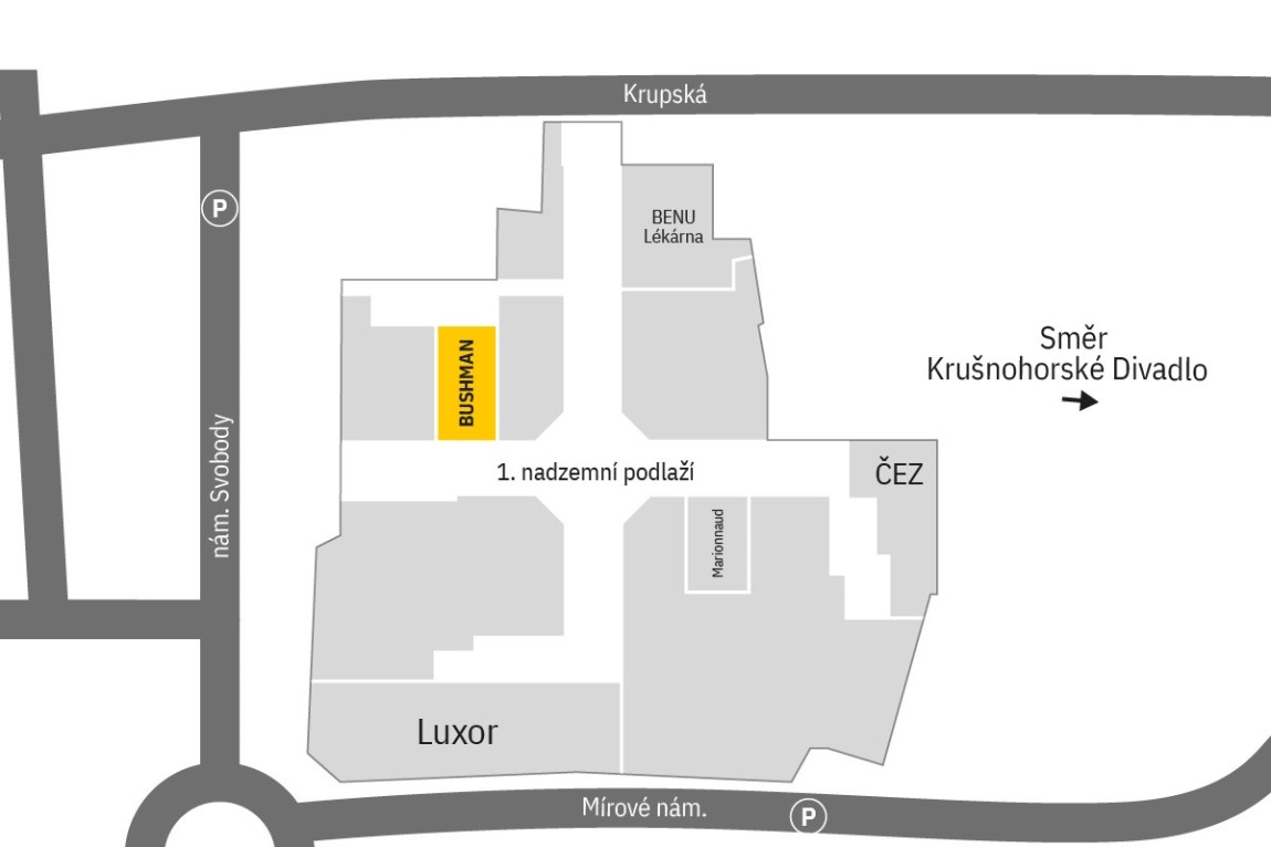 Najdete nás v 1. nadzemním patře NC Teplice